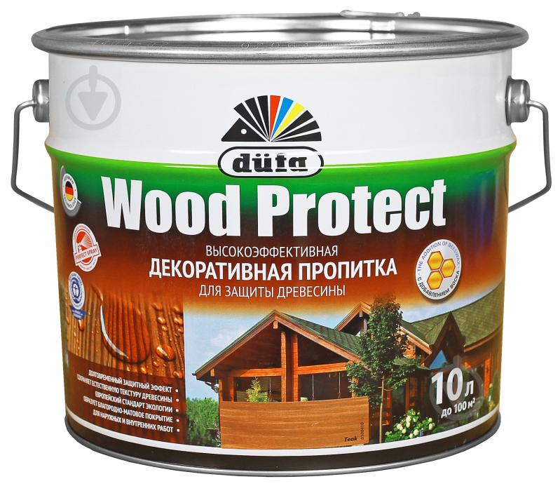 Декоративное средство Dufa Wood Protect сосна шелковистый глянец 10 л - фото 1