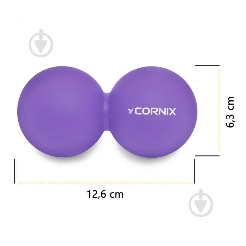 Массажный мяч Cornix Lacrosse DuoBall 6,3x12,6 см XR-0114 Purple - фото 7 Массажный мяч Cornix Lacrosse DuoBall 6,3x12,6 см XR-0114 Purple - фото 7