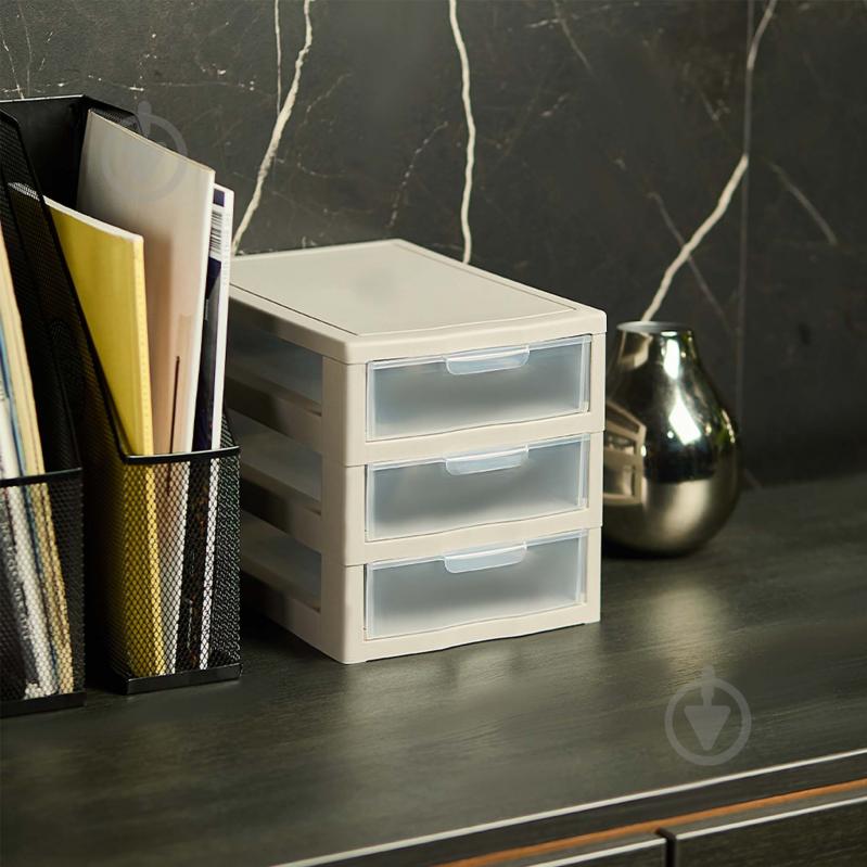 Органайзер Алеана біла роза універсальний на 3 ящика біла роза 200x185x265 мм - фото 2