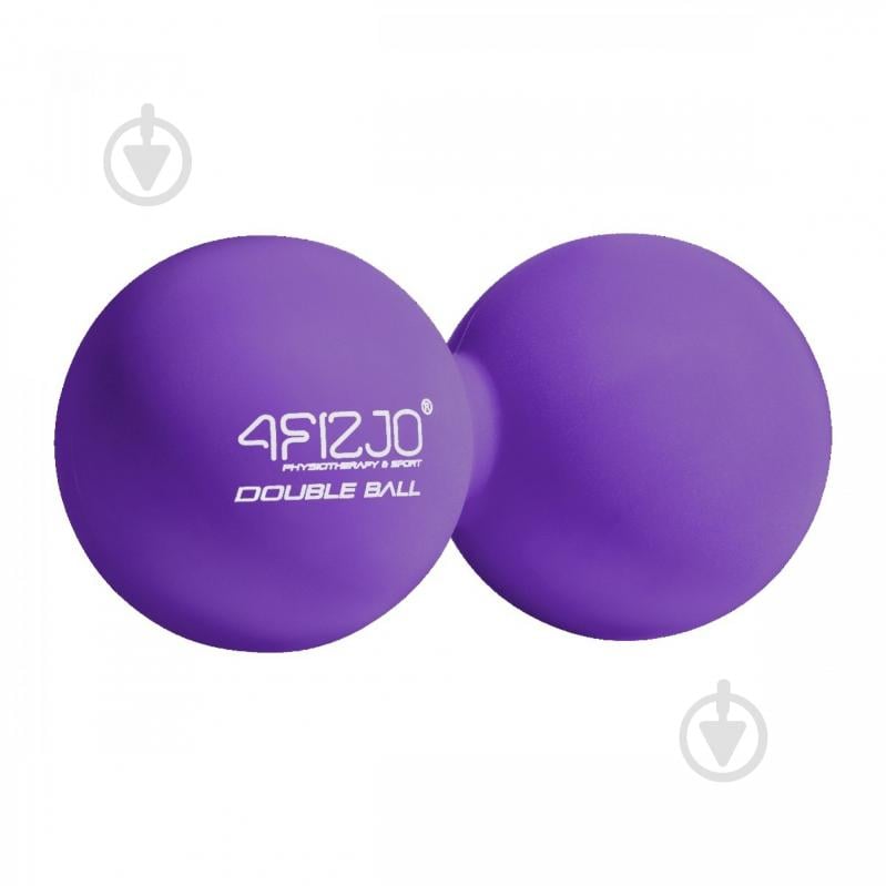 Масажний м'яч 4fizjo Lacrosse Double Ball 6,5x13,5 см 4FJ0325 Purple (P-5907739314338) - фото 1