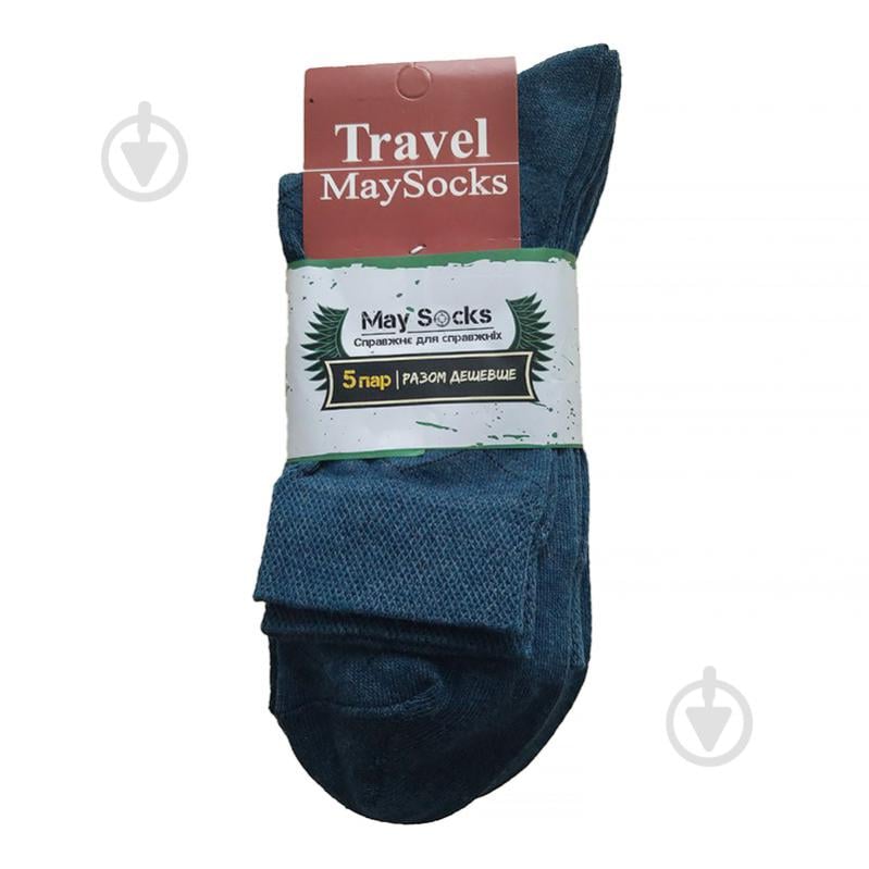 Набір шкарпеток чоловічих Travel MaySocks "Разом Дешевше" стрейч cotton, р.25-27/5пар/уп MaySocks р.39-42 5 шт. - фото 3