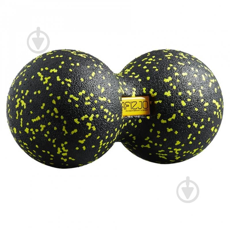 Масажний м'яч 4fizjo EPP DuoBall 12 Black/Yellow (P-5907222931332) - фото 1