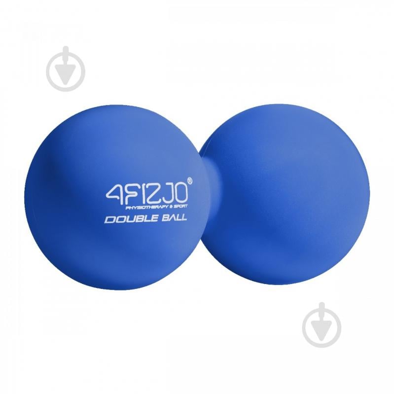 Массажный мяч 4fizjo Lacrosse Double Ball 6,5x13,5 см Blue (P-5907739314321) - фото 1