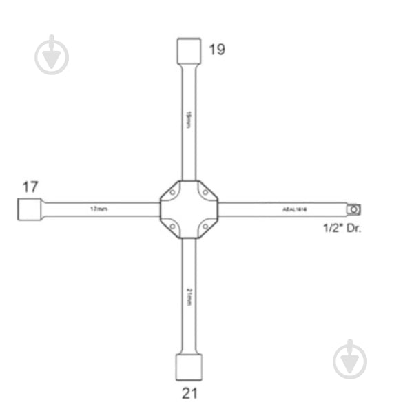 Ключ колесный TIMEAUTO 17-19-21-1/2 - фото 2