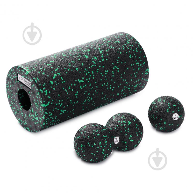 Набор для массажа Cornix (Ball 8 см, Duoball 8 х 16 см и Foam Roller 30 х 15 см) XR-0079 - фото 1