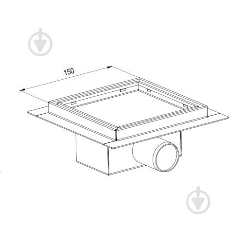 Душовий трап Imprese d44150S04 150x150 мм - фото 2