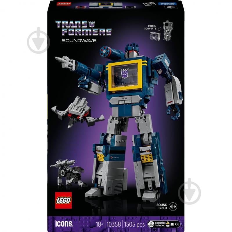 Конструктор LEGO Icons Transformers: Саундвейв 10358 - фото 1
