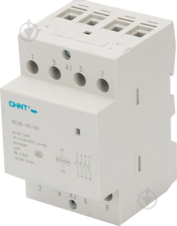 Контактор CHINT NCH8-40/40 40A 4НО 256099 - фото 1
