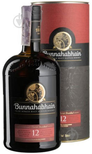 Віскі Bunnahabhain 12 y.o. 46% в тубусі 0,7 л - фото 1