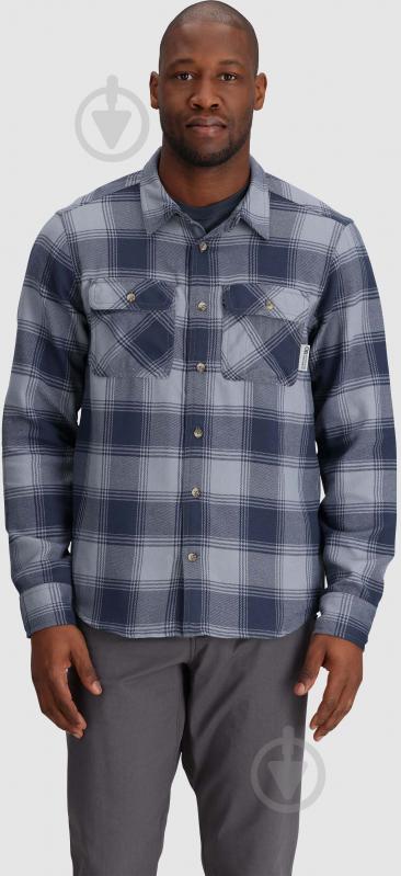 Рубашка Outdoor Research MEN'S FEEDBACK FLANNEL TWILL SHIRT 300513-1521 р. S серый - фото 1