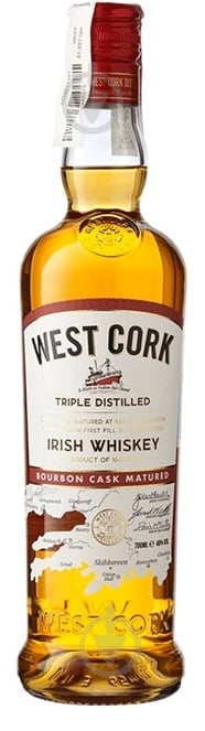 Виски West Cork Bourbon Cask 3уо 40% 0,7 л - фото 1 Виски West Cork Bourbon Cask 3уо 40% 0,7 л - фото 1