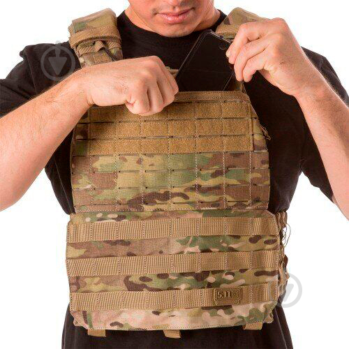 Плитоноска 5.11 Tactical для бронежилета "TACTEC PLATE CARRIER", Multicam - фото 5