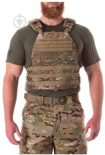 Плитоноска 5.11 Tactical для бронежилета "TACTEC PLATE CARRIER", Multicam - фото 1