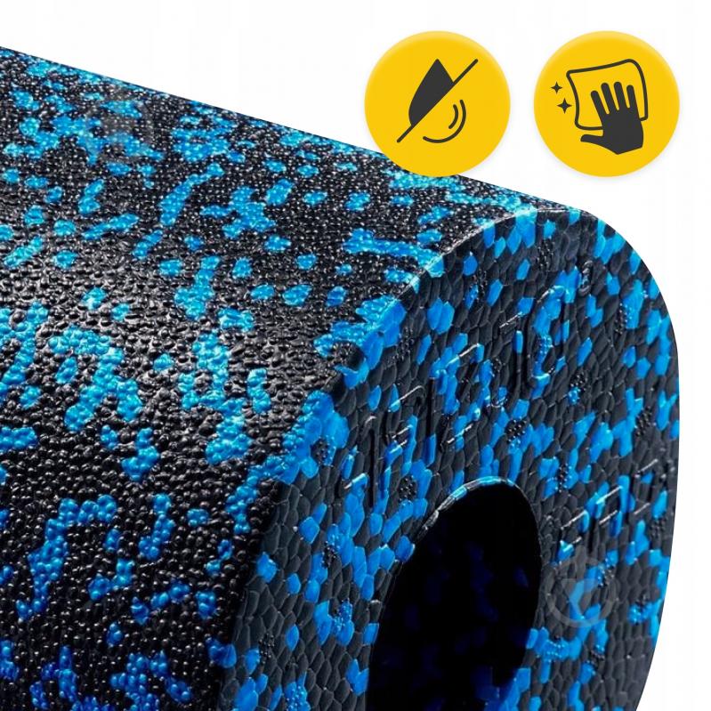 Валик массажный 4fizjo EPP PRO+ 33 x 14 см (валик, роллер) гладкий 4FJ1417 Black/Blue (P-5907222931417) - фото 8