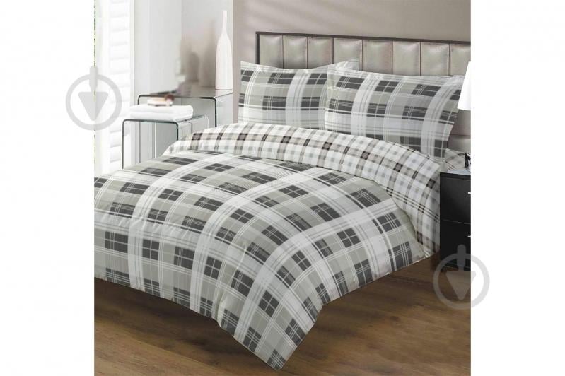 Комплект постельного белья TARTAN евро в полоску ТЕП - фото 1