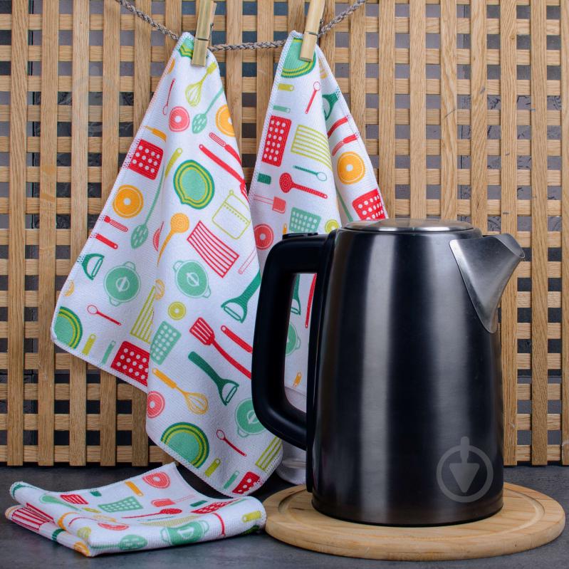 Салфетка Kitchenware 30x30 см белый с красным - фото 1