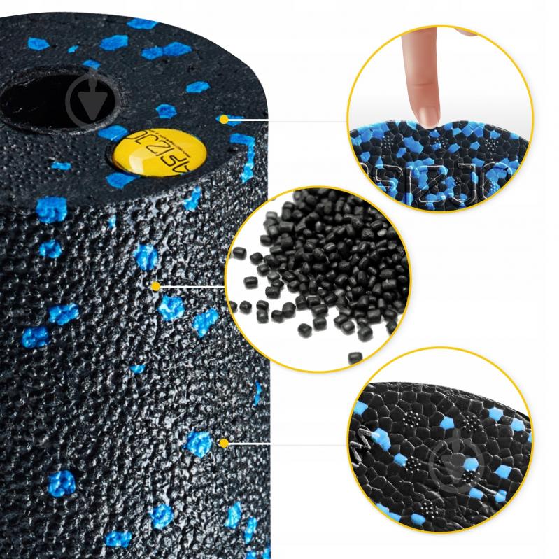 Валик масажний 4fizjo Mini Foam Roller 15 x 5.3 см (валик, ролер) 4FJ0035 Black/Blue (P-5907222931943) - фото 2