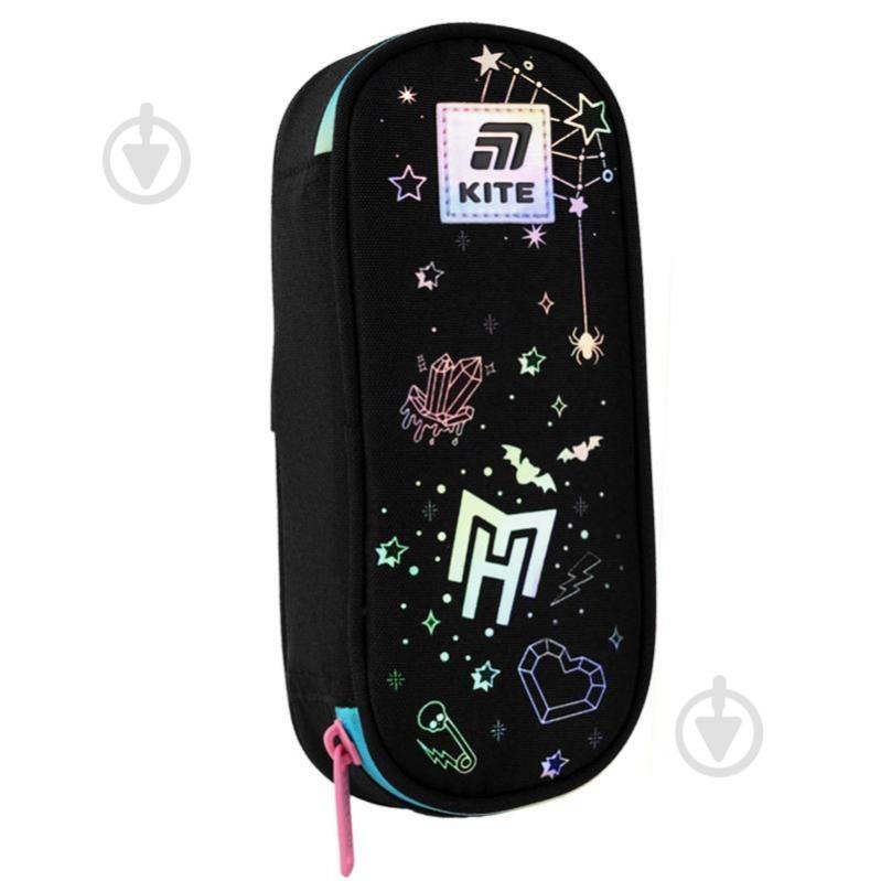 Пенал Monster High MH25-599 KITE черный с узором - фото 1