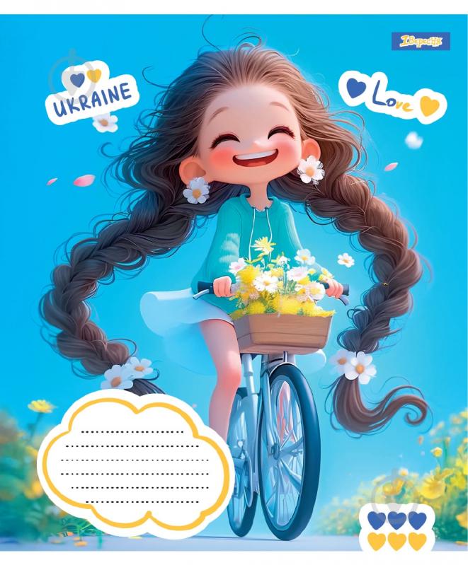 Зошит шкільний Free and Happy А5 12 аркушів у клітинку 1 вересня - фото 2
