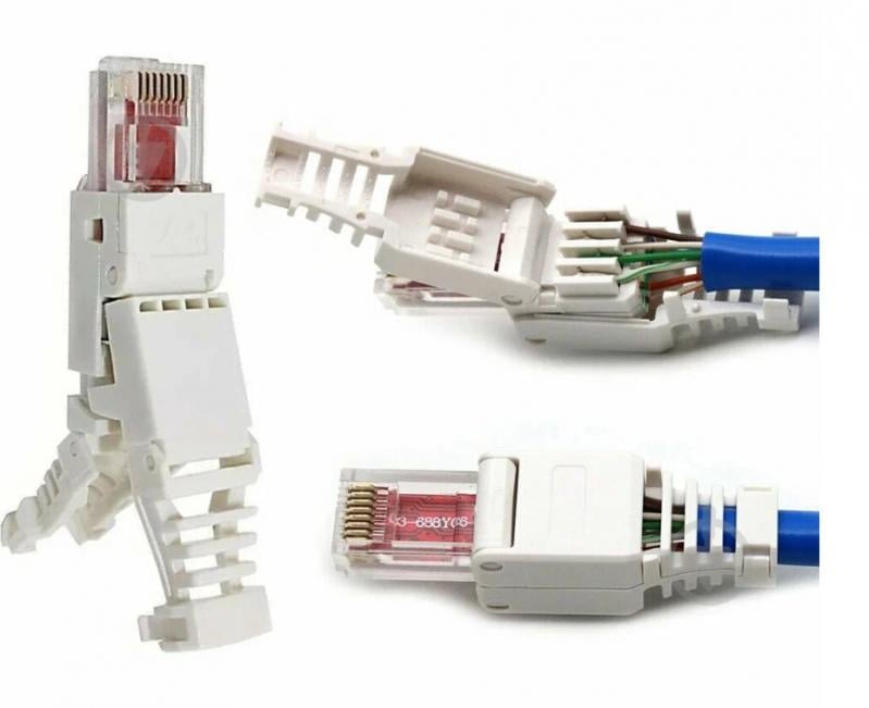 Штекер ЕМТ RJ45 connect 6е 8р8с білий - фото 2