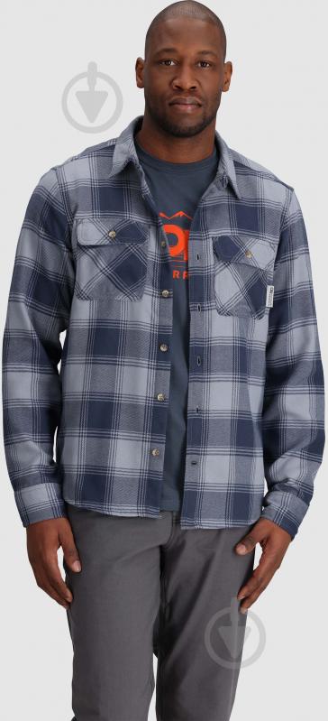 Рубашка Outdoor Research MEN'S FEEDBACK FLANNEL TWILL SHIRT 300513-1521 р. L серый - фото 4