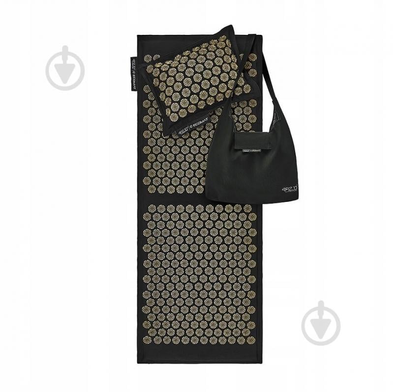 Килимок акупунктурний 4fizjo з подушкою Eco Mat XL Аплікатор Кузнєцова 4FJ0291 Black/Gold - фото 13