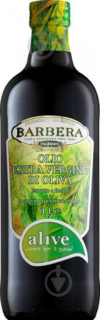 Олія оливкова ТМ Barbera Extra Virgin Alive 1 л - фото 1