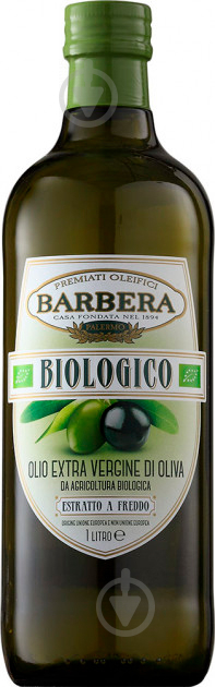 Масло оливковое ТМ Barbera органическая Extra Virgin Biologico 1 л - фото 1