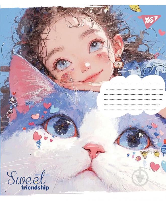 Зошит шкільний Sweet Friendship А5 12 аркушів у клітинку YES - фото 3