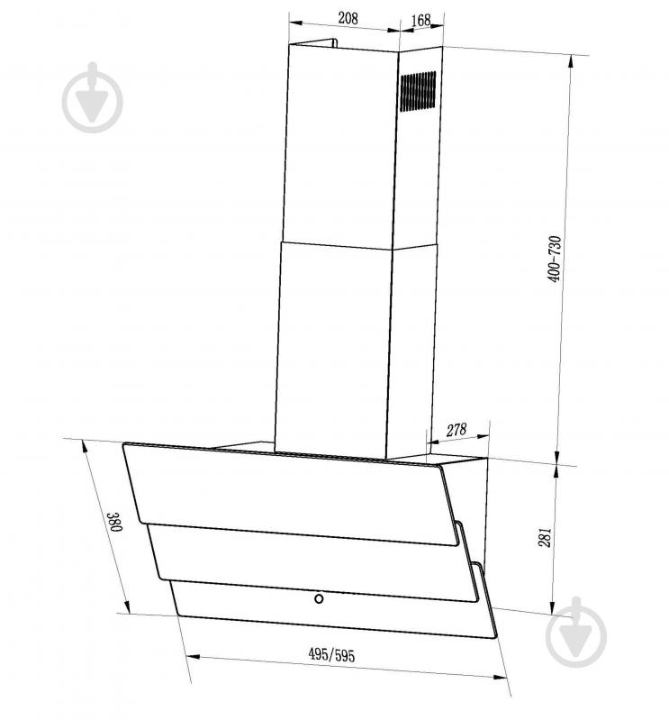 Вытяжка Interline FLY BL A/60/GL/T - фото 4