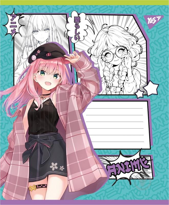Тетрадь школьная Anime teenagers А5 18 листов в клеточку YES - фото 3