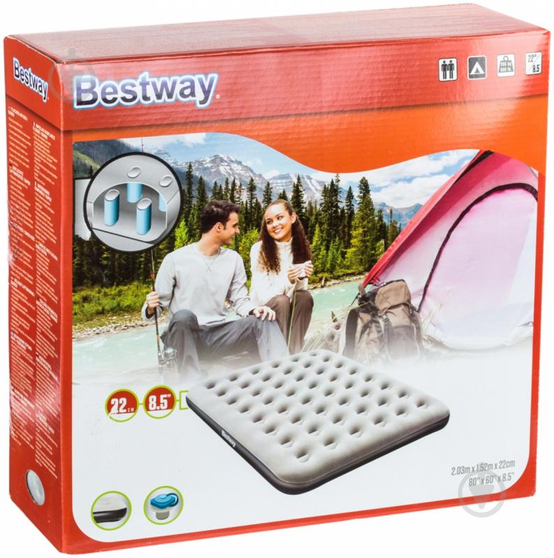 Матрас Bestway 203х152 см 67409B серый - фото 2