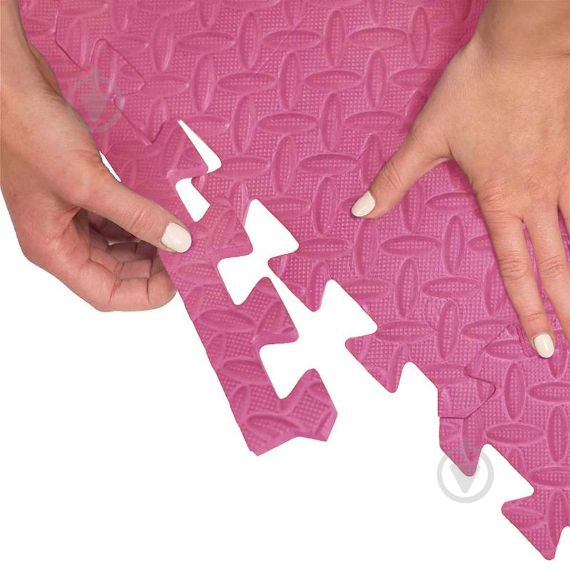 Килимок Cornix 120x120x1 см Mat Puzzle EVA XR-0230 Pink рожевий - фото 3