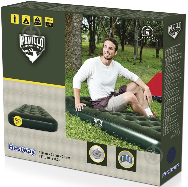 Матрас Bestway green 185х76 см зеленый - фото 9