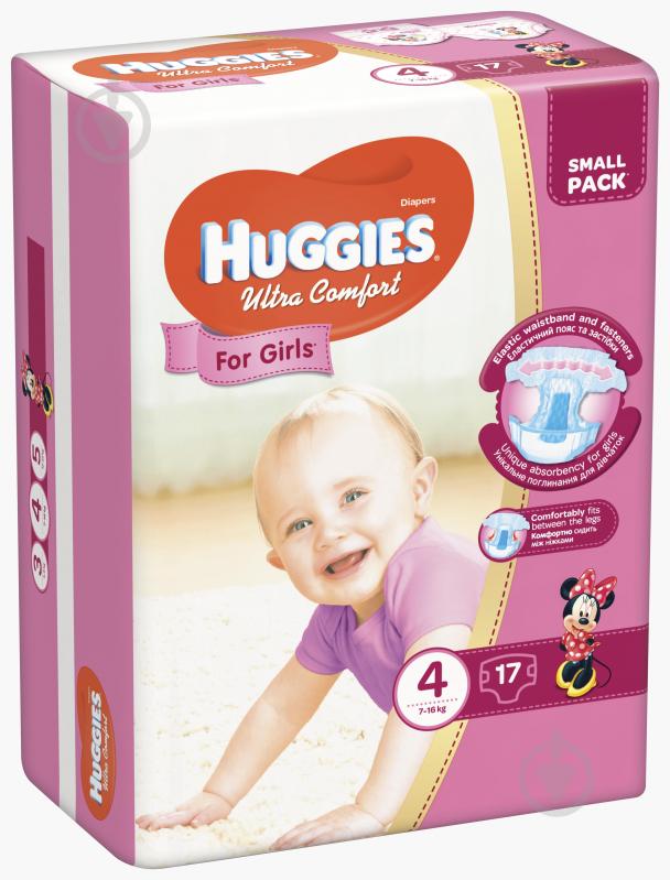 ᐉ Підгузки Huggies Ultra Comfort 4 7-16 17 шт. для дівчаток • Краща ...