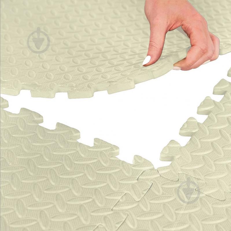 Килимок Cornix 120x120x1 см Mat Puzzle EVA XR-0231 Cream сірий - фото 5