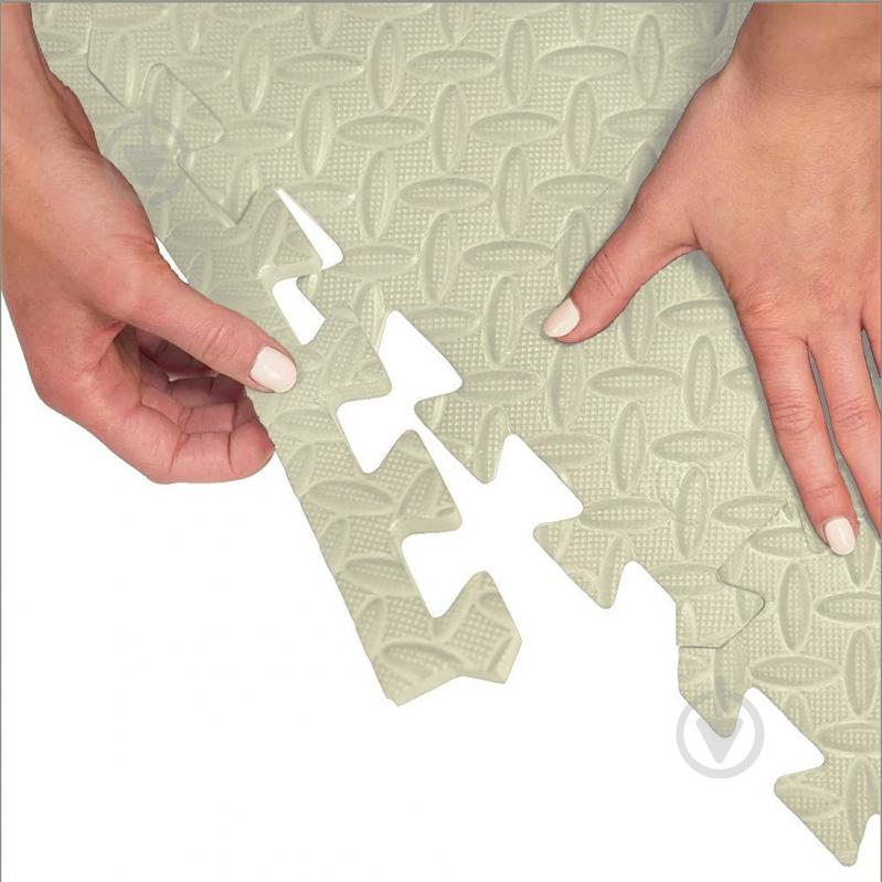 Килимок Cornix 120x120x1 см Mat Puzzle EVA XR-0231 Cream сірий - фото 4