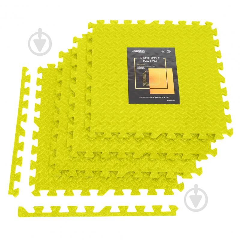 Килимок Cornix 120x120x1 см Mat Puzzle EVA XR-0236 Yellow жовтий - фото 1