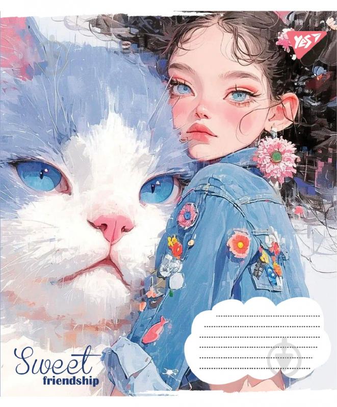 Зошит шкільний Sweet Friendship А5 18 аркушів у клітинку YES - фото 2