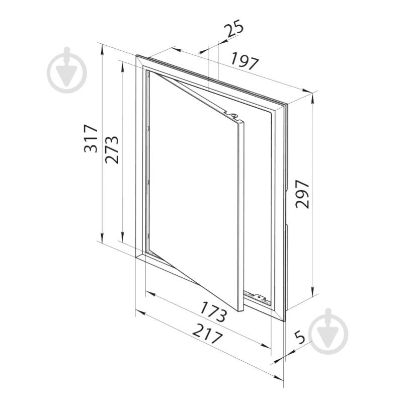Дверцята ревізійні Вентс Д 200x300 - фото 5