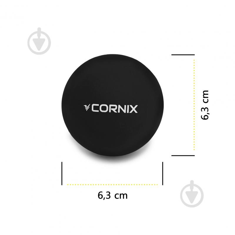 Массажный мяч Cornix Lacrosse Ball 6.3 см XR-0118 Black - фото 6