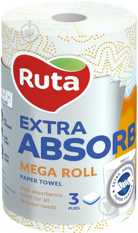 Паперові рушники Ruta Selecta Mega roll EA тришаровий 1 шт. - фото 1