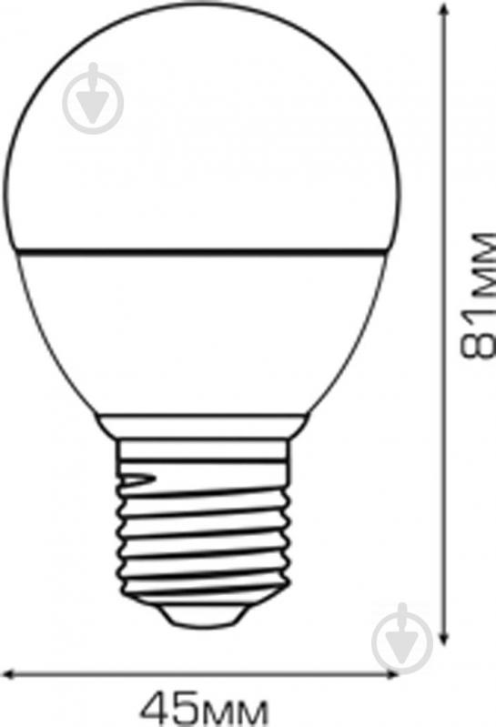 Лампа светодиодная Hopfen 6 Вт G45 матовая E27 220 В 4200 К - фото 2