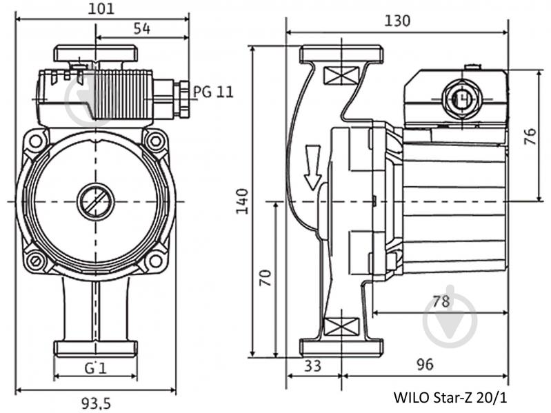 Циркуляційний насос Wilo Star-Z 20/1 - фото 2