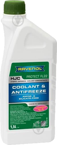 Антифриз RAVENOL G11 (RAV HJC FL22 CONC 1.5L) від -35 до +108 1,5 л зелений - фото 1