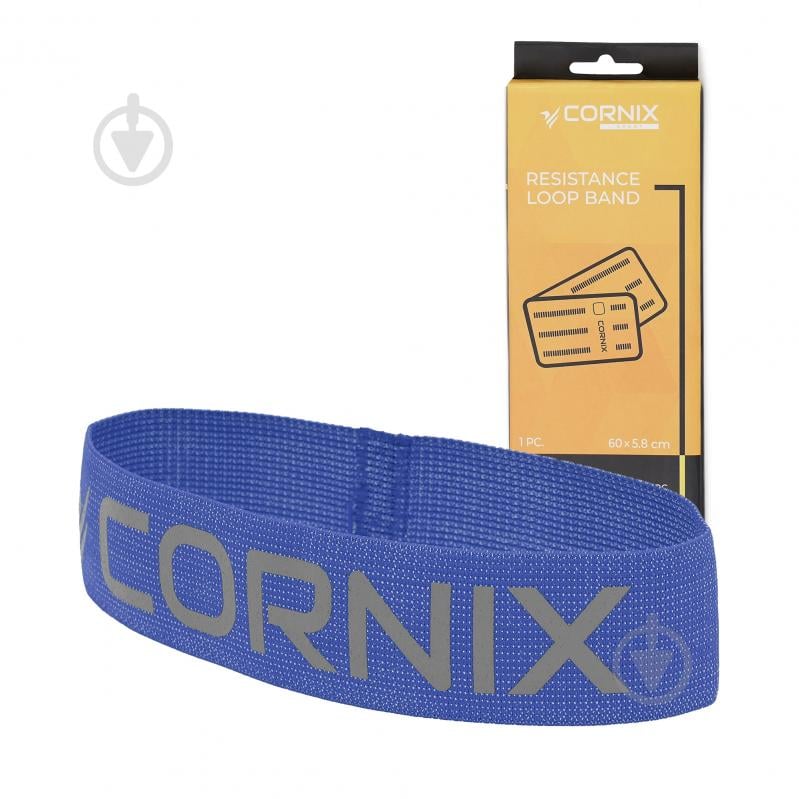 Резинка для фитнеса Cornix из ткани Loop Band 11-14 кг XR-0139 синий - фото 1