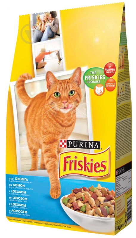 Корм Friskies с лососем, тунцом и овощами 1,5 кг - фото 1