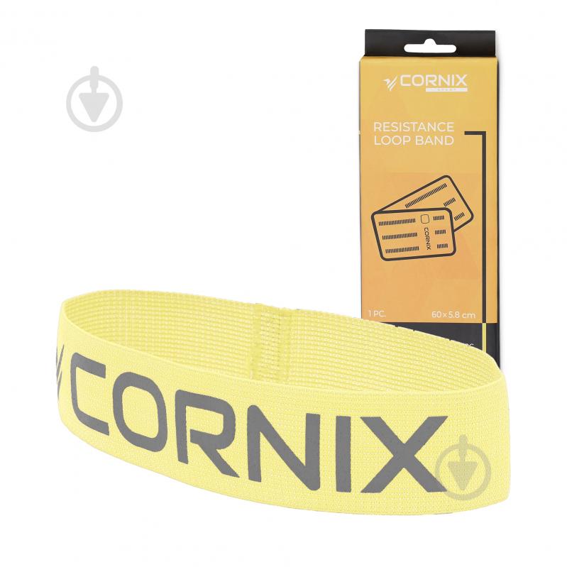 Резинка для фітнесу Cornix із тканини Cornix Loop Band 2-5 кг XR-0136 жовтий - фото 1