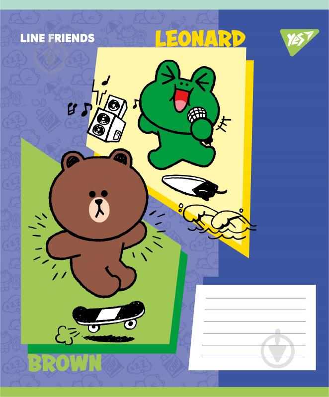 Тетрадь школьная Line Friends Funny А5 24 листа в клеточку YES - фото 3 Тетрадь школьная Line Friends Funny А5 24 листа в клеточку YES - фото 3
