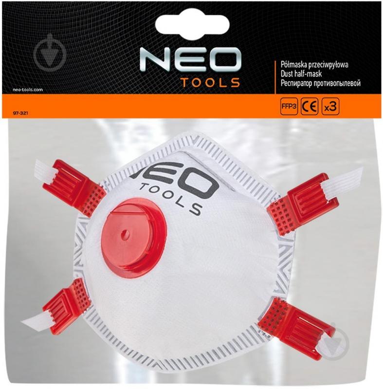 Респиратор NEO tools с клапаном FFP3 97-321 - фото 2